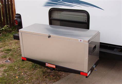 small metal cargo box|locking cargo box for hitch.